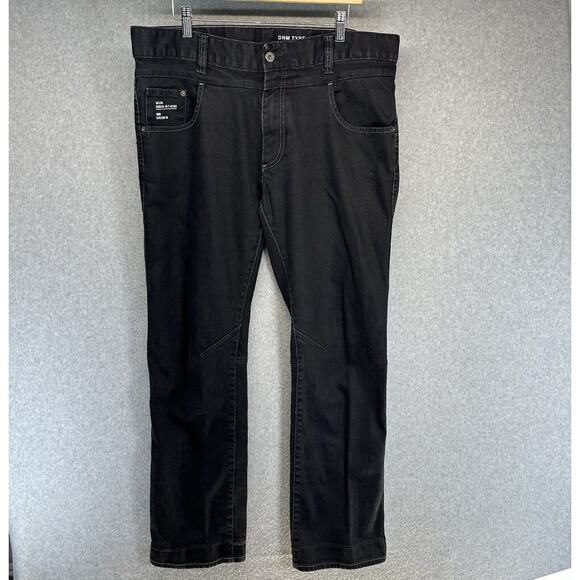 DNM Type 5705 CWU 36 Mens Jeans Size W38 L32 Black Straight Leg with Stretch - Picture 1 of 16